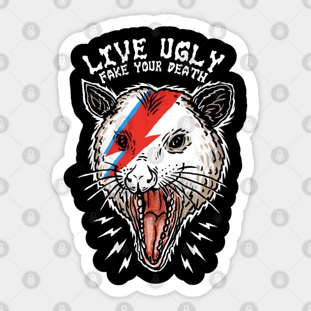 live ugly fake your death Sticker by sober artwerk